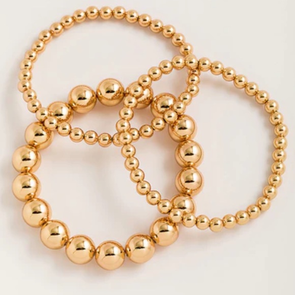 Gorjana Newport set of 3 bracelets in gold - Picture 2 of 5